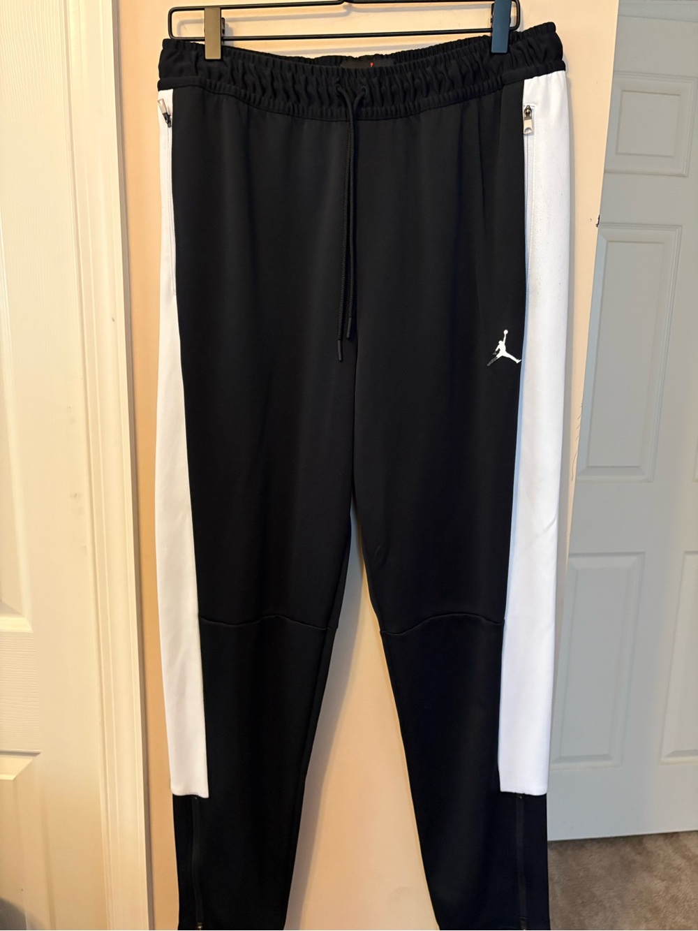 Jordan Black and White Side-Panel Joggers